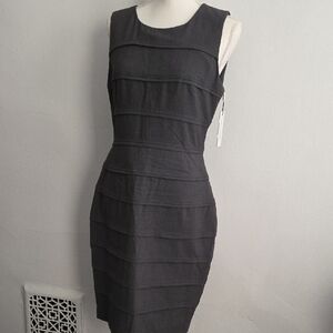 Calvin Klein Charcoal Sleeveless Midi Dress Size 10